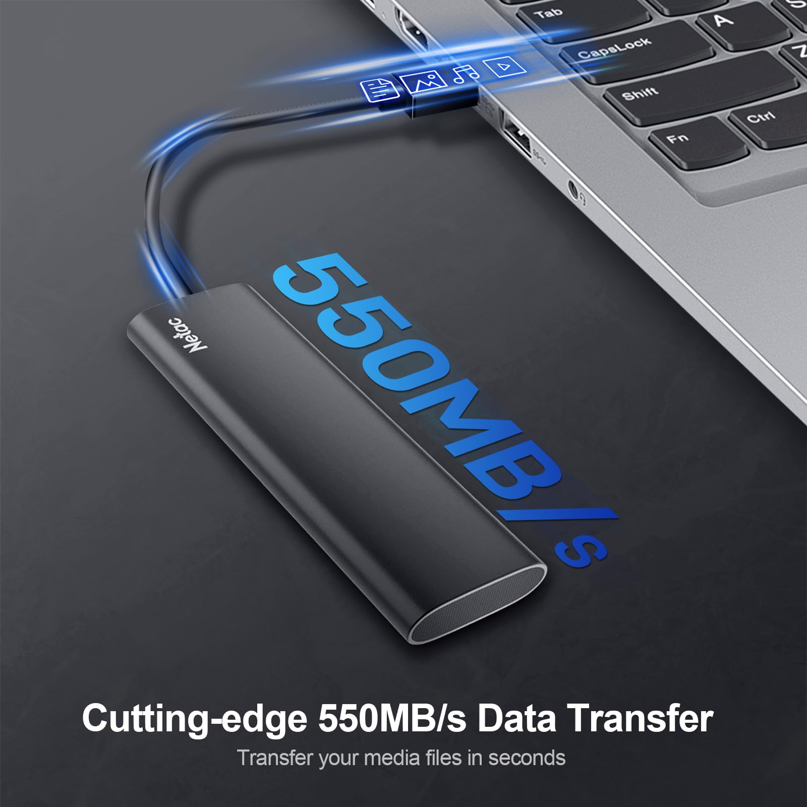Netac Z Slim 1Tb M.2 External Ssd Usb 3.2 Gen2 Type-C Up To 550Mb