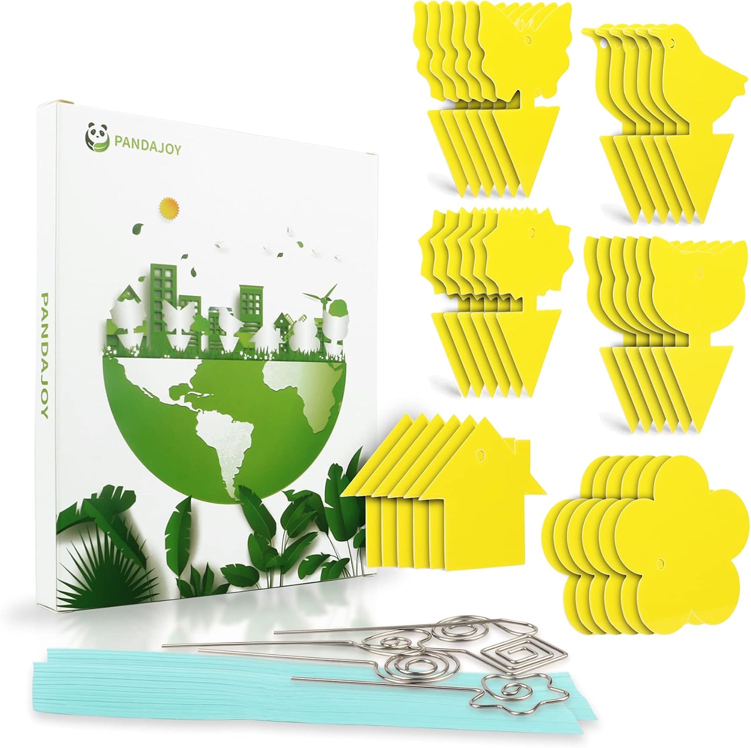36 PCS Fruit Fly Trap Yellow Sticky Fungus Gnat Killer for Indoor and Outdoor Plant Insect Catcher for White Flies Mosquitos Fungus Gnats Flying Insects Houseplant Gift for Flower Lover
