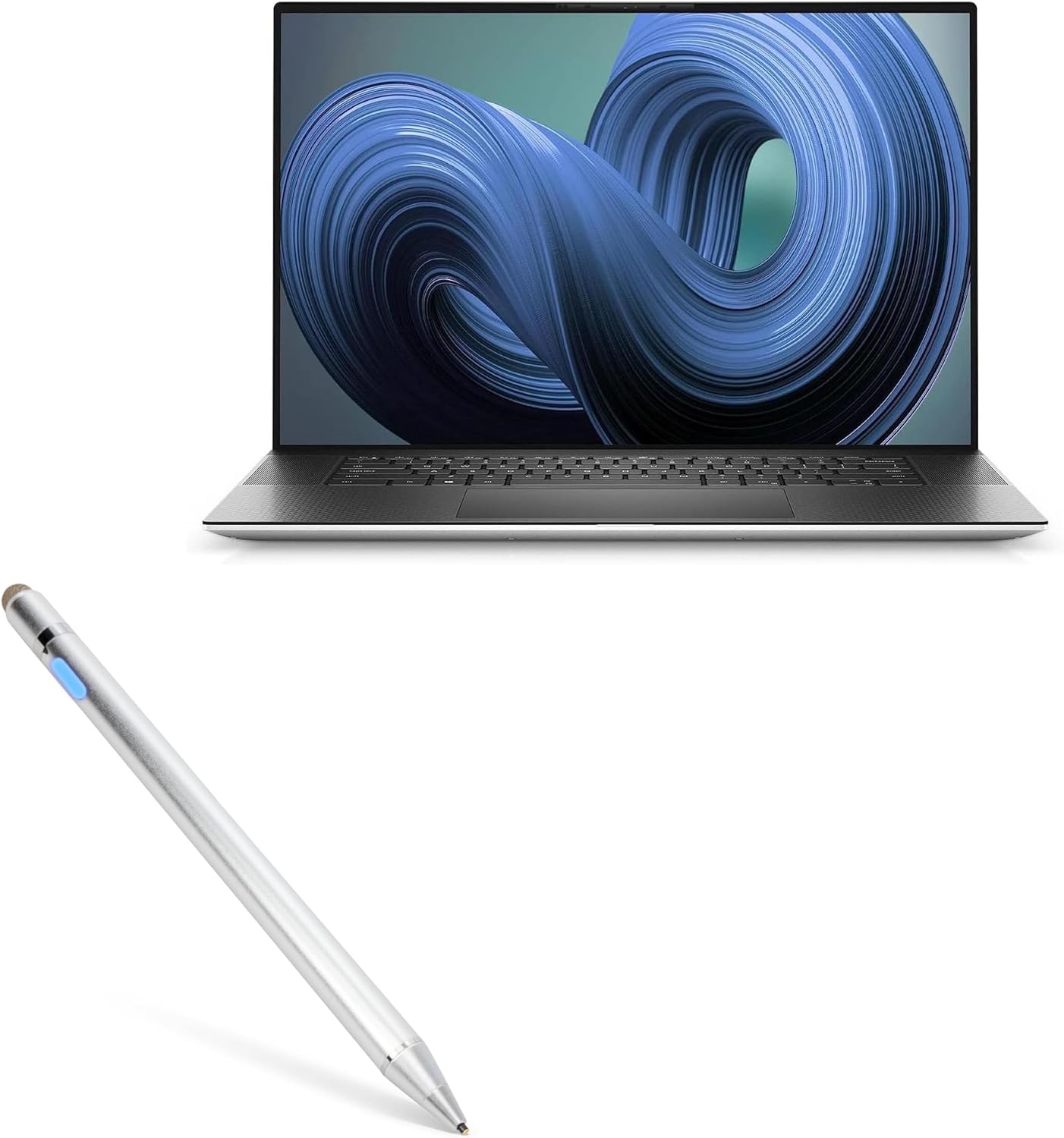 BoxWave Stylus Pen Compatible with Dell XPS 17 (9720) - AccuPoint Active Stylus, Electronic Stylus with Ultra Fine Tip - Metallic Silver