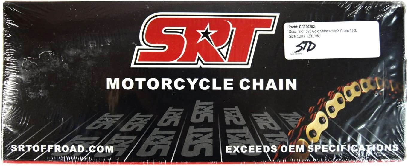 SRT Offroad Heavy Duty Dirt Bike Chain 520 x 120L Gold Standard SRT 520