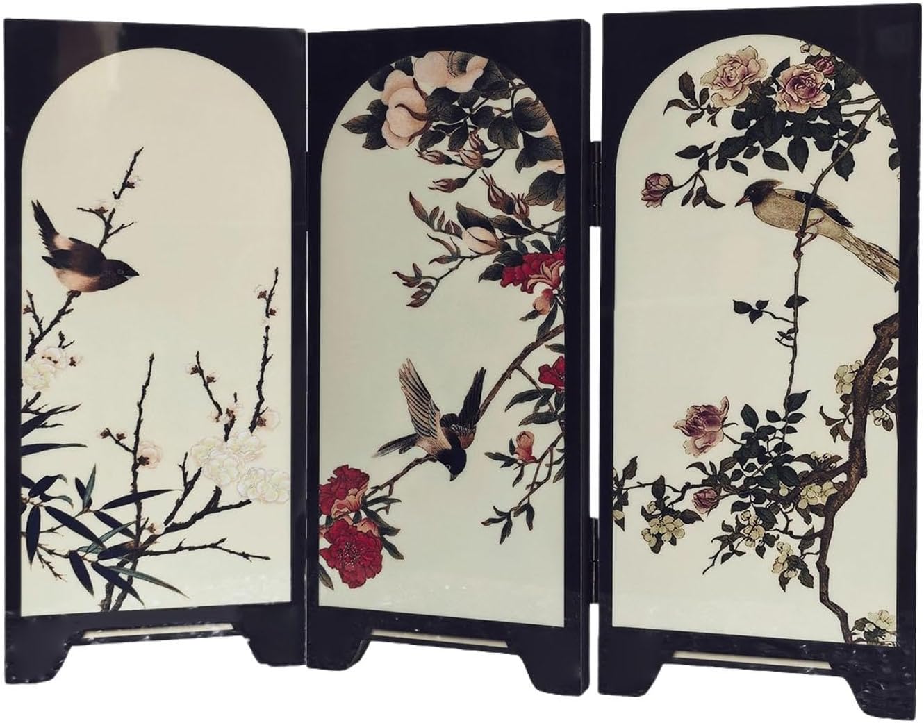 Mini Folding Screen Craft 3 Panel Divider for Entrance Living Room Fireplace Style B |Home & Garden | Home D?©cor | Figurines