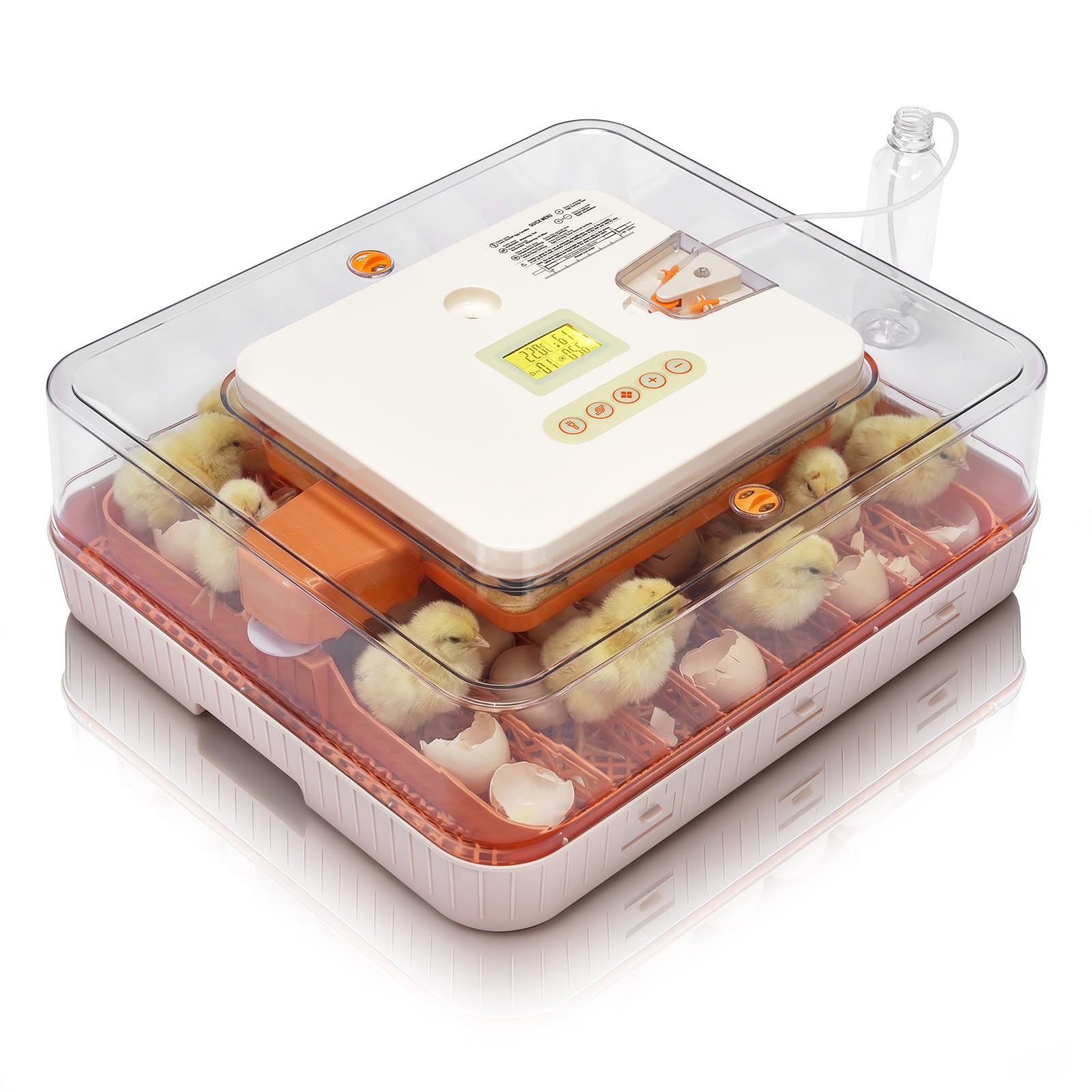 LEADZM Couveuse Oeuf Automatique 56 Oeufs | Incubateur Oeuf Automatique avec Contrôle Température, Affichage Humidité，pour Poules Canards Oies Cailles