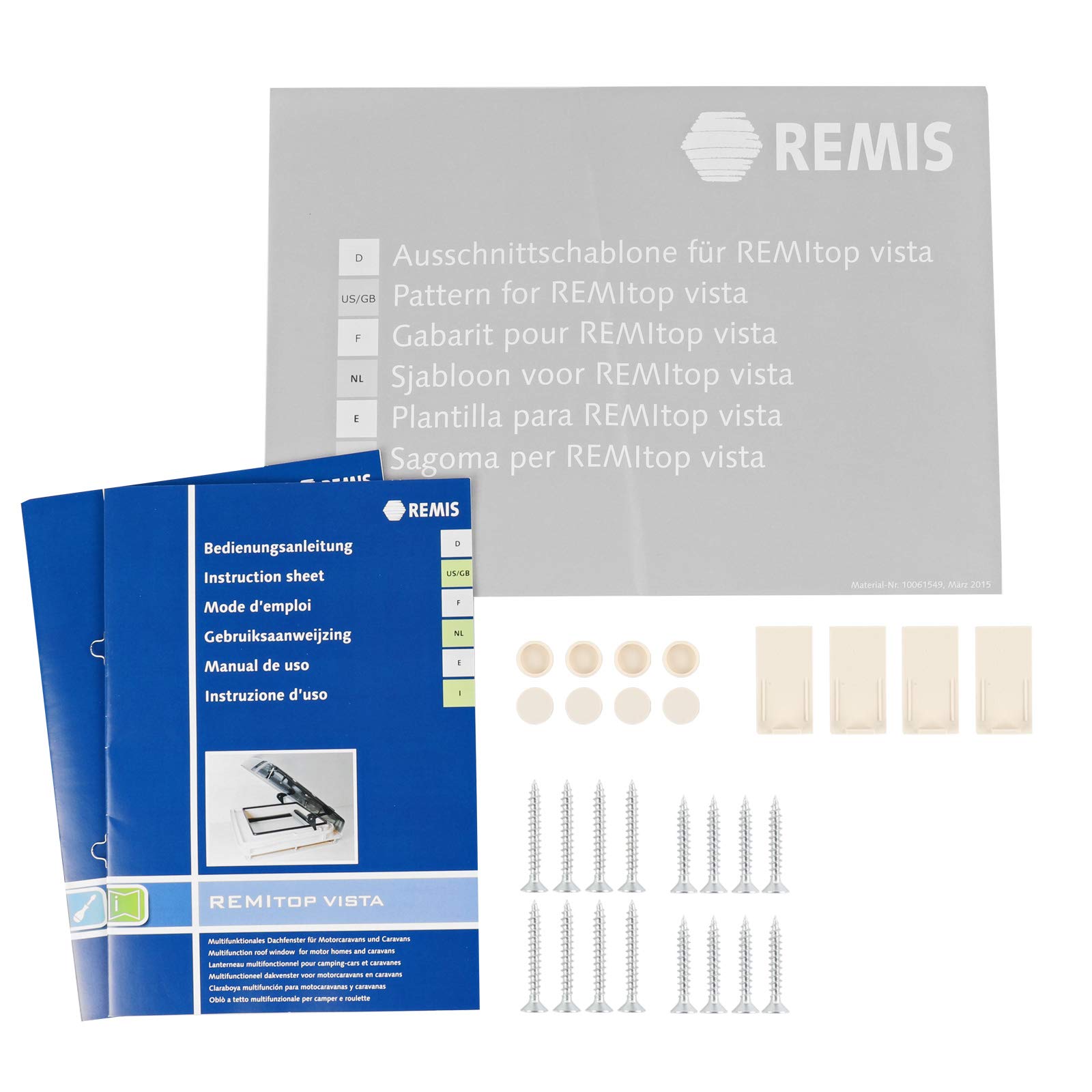 Remis Remitop Vista Dachfenster Dachhaube 40 x 40 cm Klar + Wamovo Dichtmittel