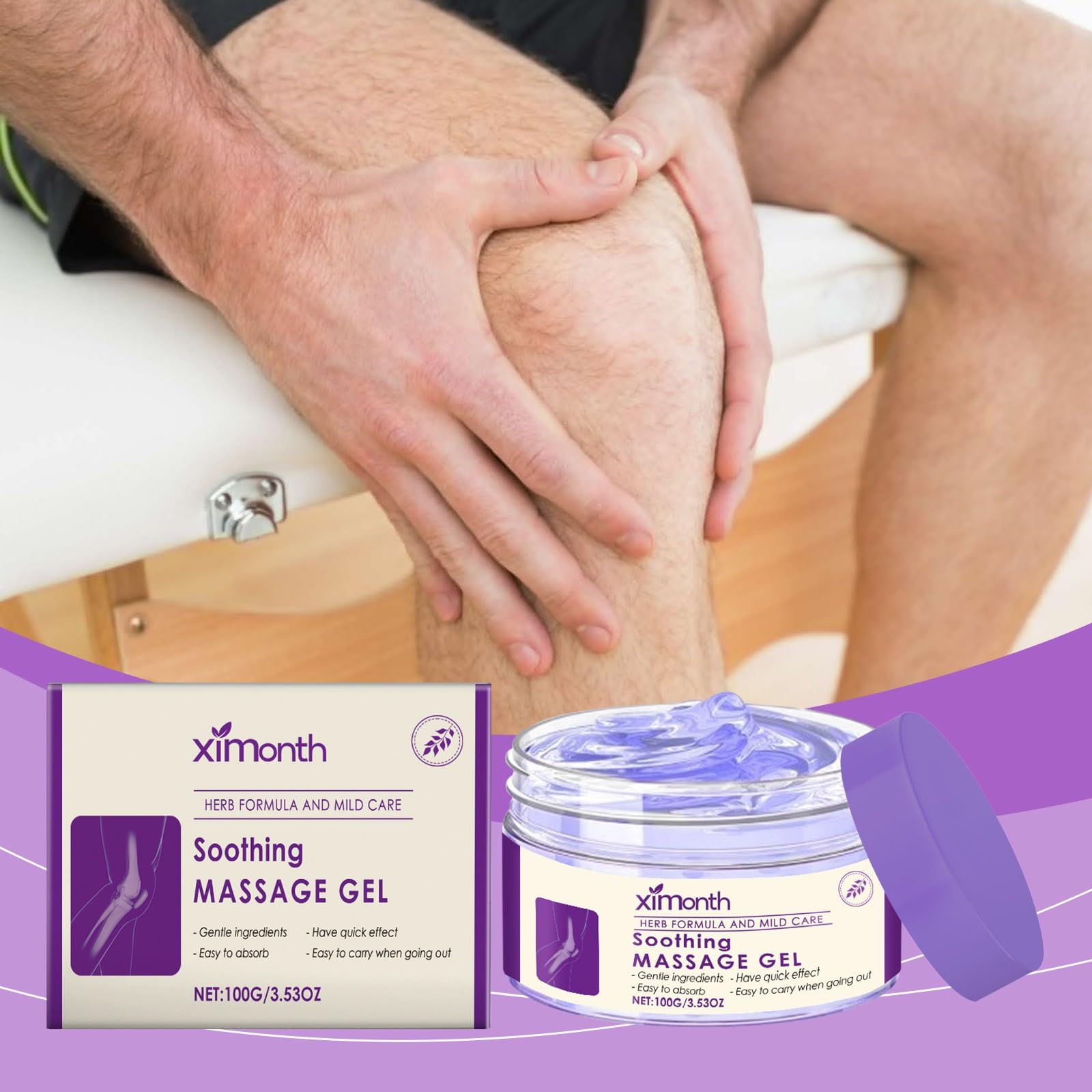 Amazon.com : 2 Pcs Joint Soothing Massage Purple Gel,Soothes Knees