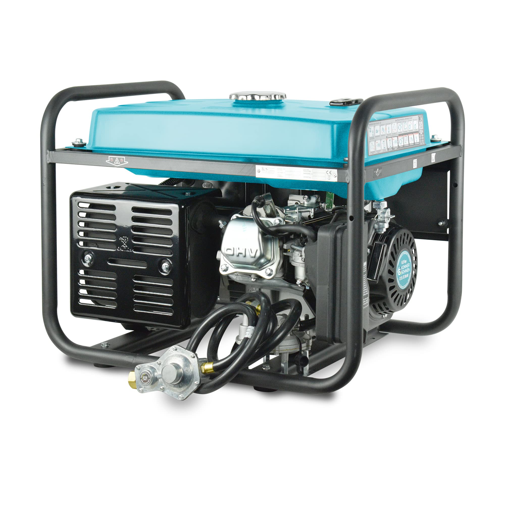 Generatore ibrido a benzina e gas KS 2900G Serie DUAL FUEL potenza massima 2900W, regolatore automatico di tensione (AVR), indicatore livello olio basso, protezione sovraccarico e cortocircuito…