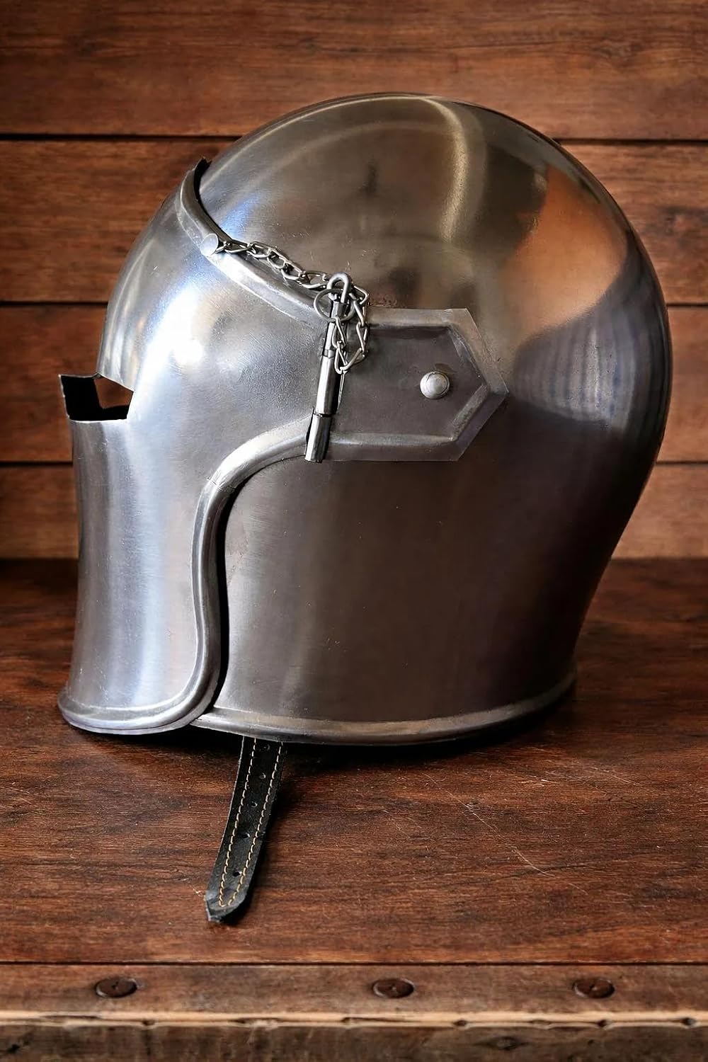 Medieval Knight Bascinet Helmet, Steel, LARP Cosplay Armor, Collectible Gift
