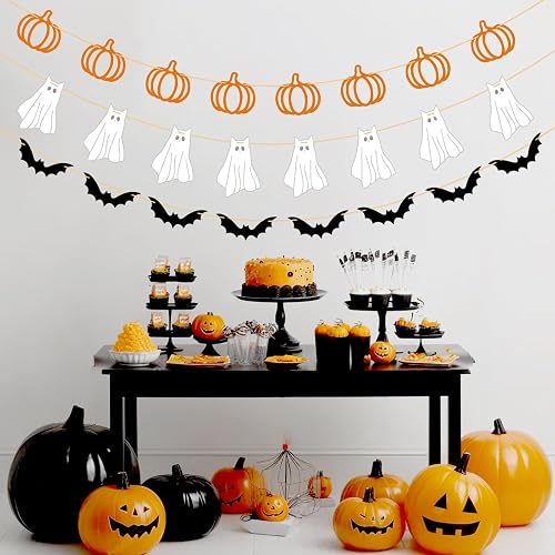 5.7 Ft 3 Style Halloween Fall Pumpkin Garland Wall Decor