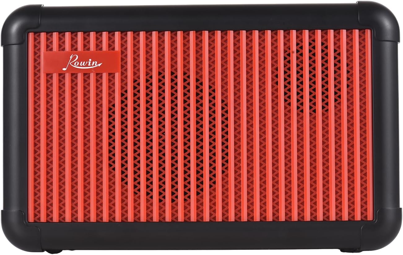 Fawoonu Electric Guitar Amp 15W Wireless BT Speaker Acoustic Guitar Amp with Tuning Function 8 Sound Effects 2200mAh Battery for Daily Practice Portable Guitar Speaker
