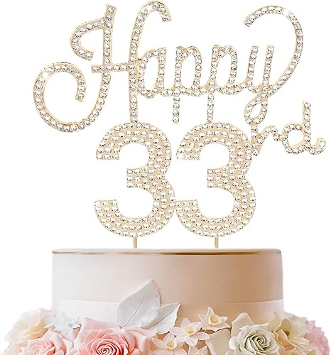 Miniatura 235 de LINGTEER Decoración de pastel de diamantes de imitación dorados para cumpleaños número 15 – Cheers to 15th Birthday Quince años de edad, decoración