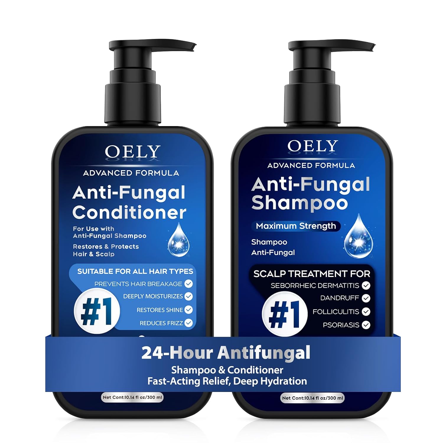 Anti-Dandruff Shampoo & Conditioner Set for Scalp Relief