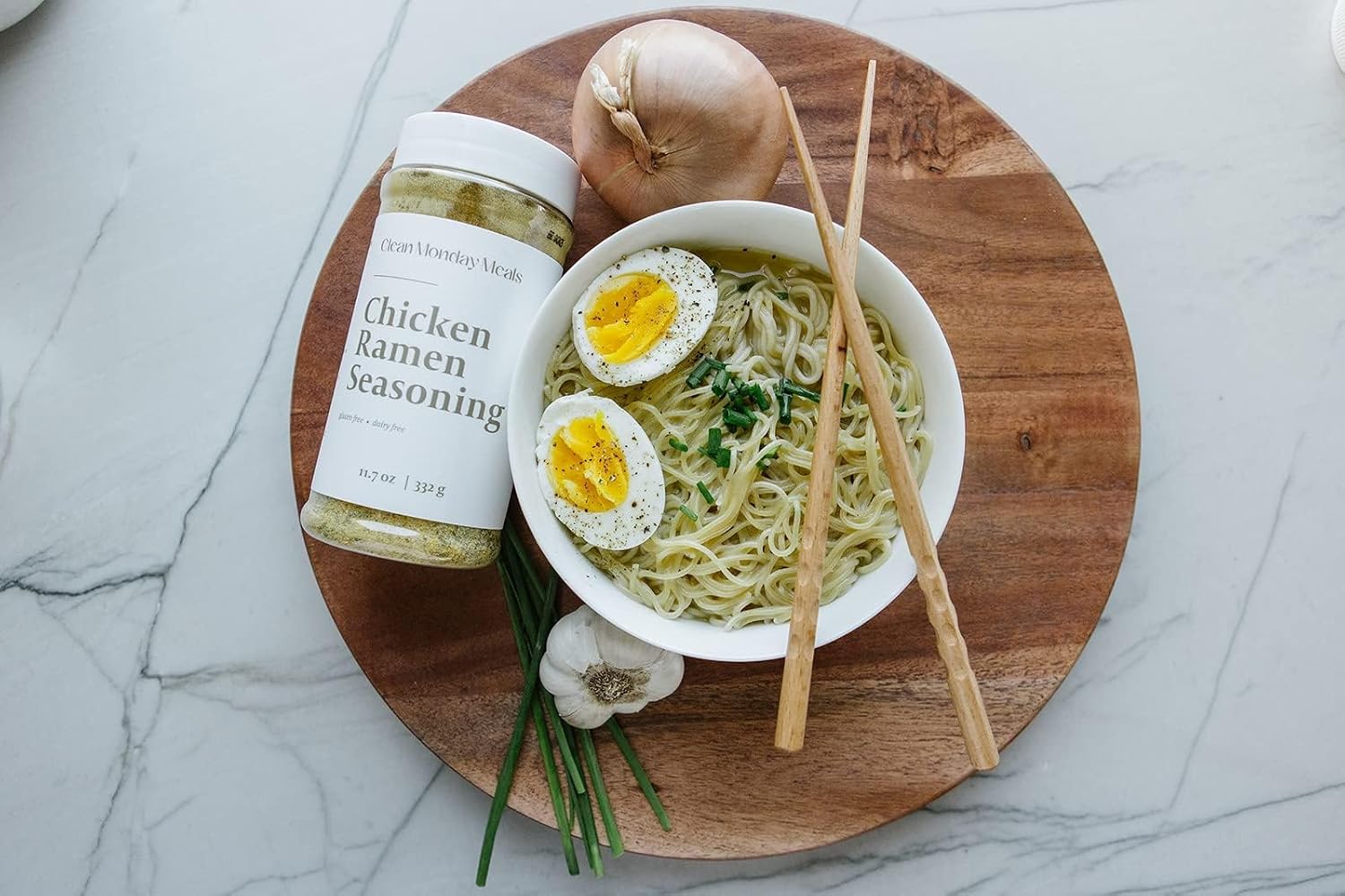 Clean Monday Meals Chicken & Beef Ramen Seasoning Mix | Gluten Free, Dairy Free | 11.07 oz (2-Pack) | Versatile Noodle, Soup, Stir-Fry Flavor Booster
