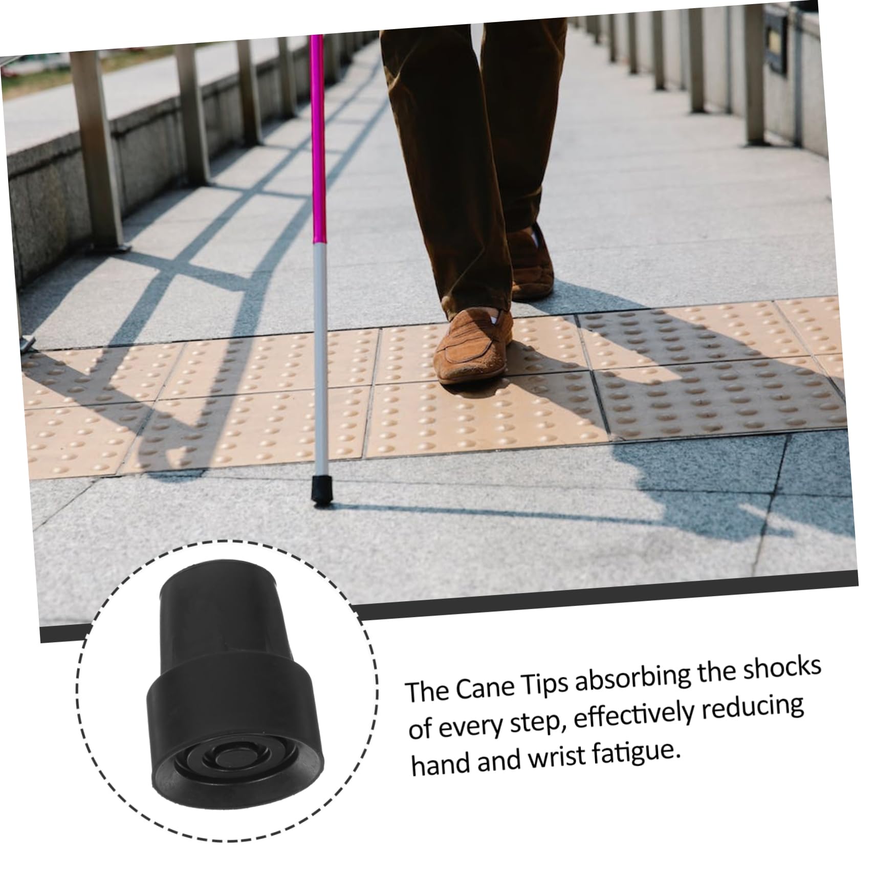 Beavorty 2Pcs Skid Tips for Walking Sticks and Hiking Poles Cane Foot Pads for Enhanced Grip and Stability Climbing Cane Foot Covers for Outdoor Use