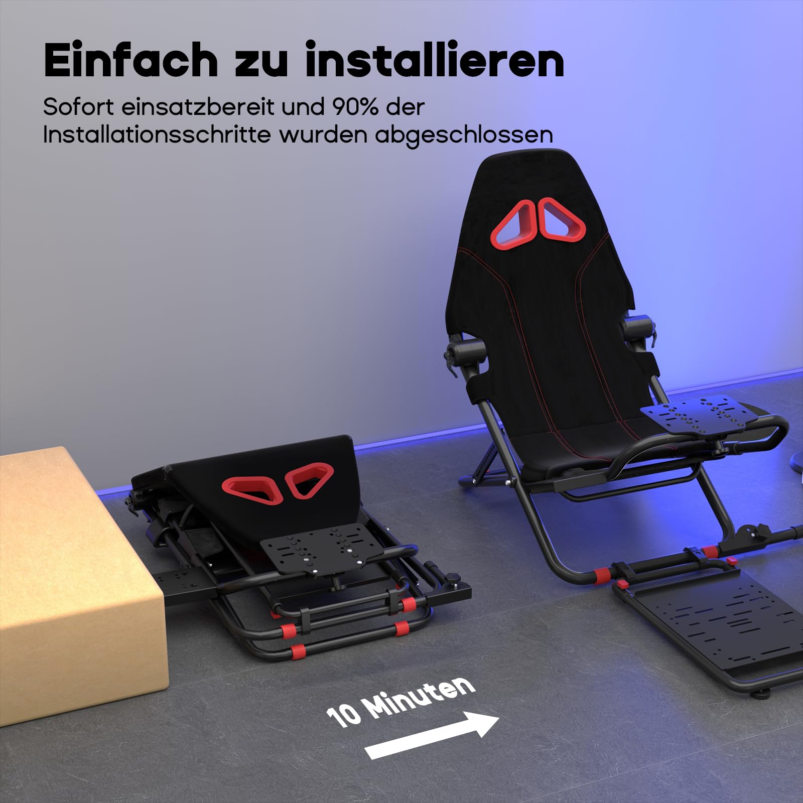 DIWANGUS Racing Seat, Support de Volant Pliant pour Logitech G923 G920 G29 G27 G25, Convient pour Thrustmaster T248X T248 T300Rs TX T150 PS4 PS5 Xbox 360 Xbox