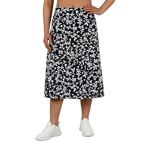 ANIVIVO Women's Midi Length Skorts Skirts with Pockets Modest Skirts