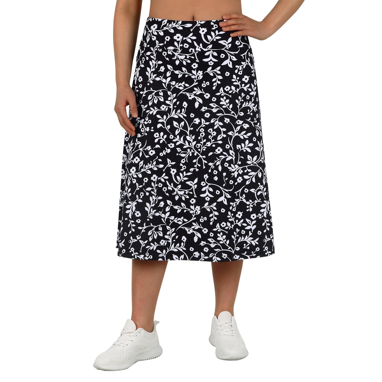 ANIVIVO Women's Midi Length Skorts Skirts with Pockets Modest Skirts 28" Long Knee Length Athletic Skorts