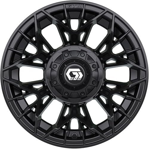 Miniatura 5 de GTW Combo de ruedas y neumáticos para carrito de golf de 12 pulgadas  GTW Stellar ruedas negras mate en neumáticos Mamba Street 21535-12 (18")