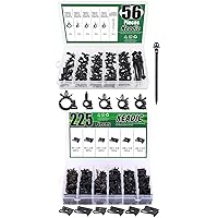 Vista 1 de Keadic 282Pcs Car Wire Loom Routing U Nut Clips Assortment 6 Different Sizes Universal Wiring Harness Routing Clip Replacement Parts for Honda