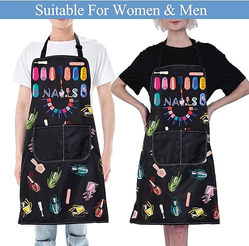 Miniatura 4 de CMNIM Nail Tech - Delantal para técnico de uñas para mujer, con bolsillos, regalo de tecnología de uñas, regalo para amantes de las uñas