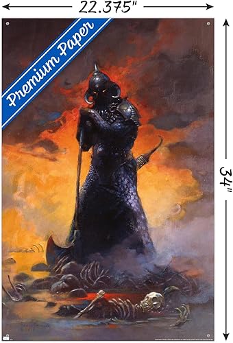 Miniatura 9 de Trends International Frank Frazetta - Póster de pared de Death Dealer 3, 14.72 x 22.37 pulgadas, paquete de póster premium y alfiler