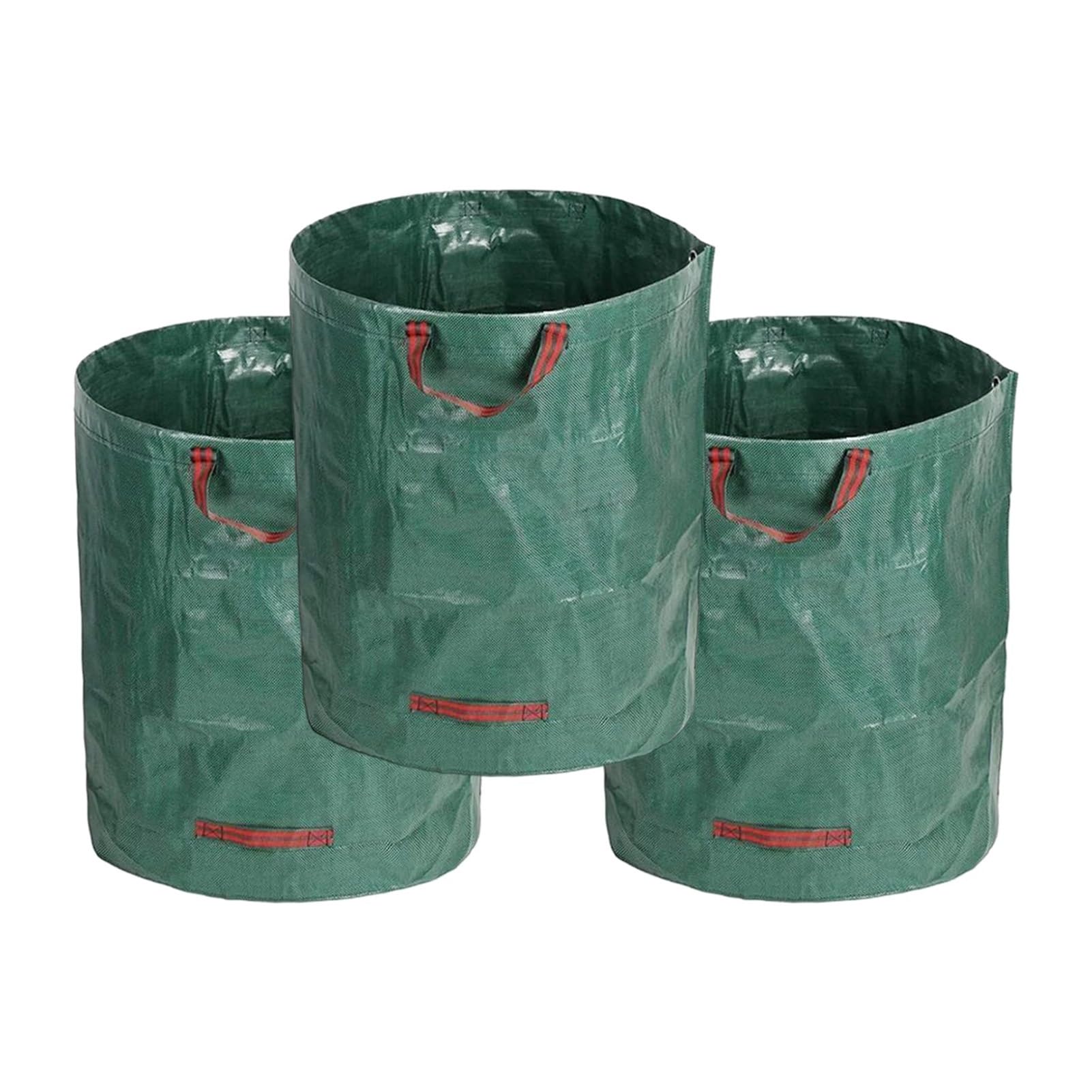 Garden Waste Bags 3pcs Heavy Duty Garden Waste Bags Collapsible Reusable For Easy Storage Gloves 272L