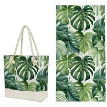 Microfiber Beach Towels Quick Dry Towels Botanical Lemon Large Beach Bags Waterproof Sandproof Pool Bags for Women Adults Swim Travel
