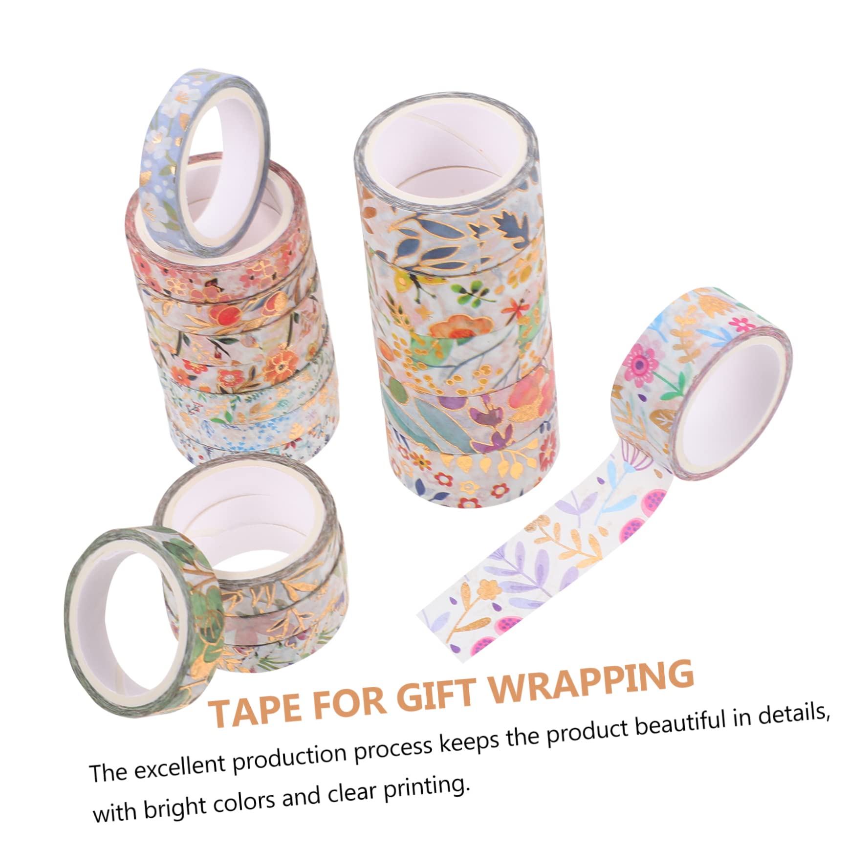 3 Sätze Washi Tape Dekoratives Klebeband Mit Hot Stamping Für Scrapbooking Und Diy Projekte Für Bastelenthusiasten 18 Rollen * 3
