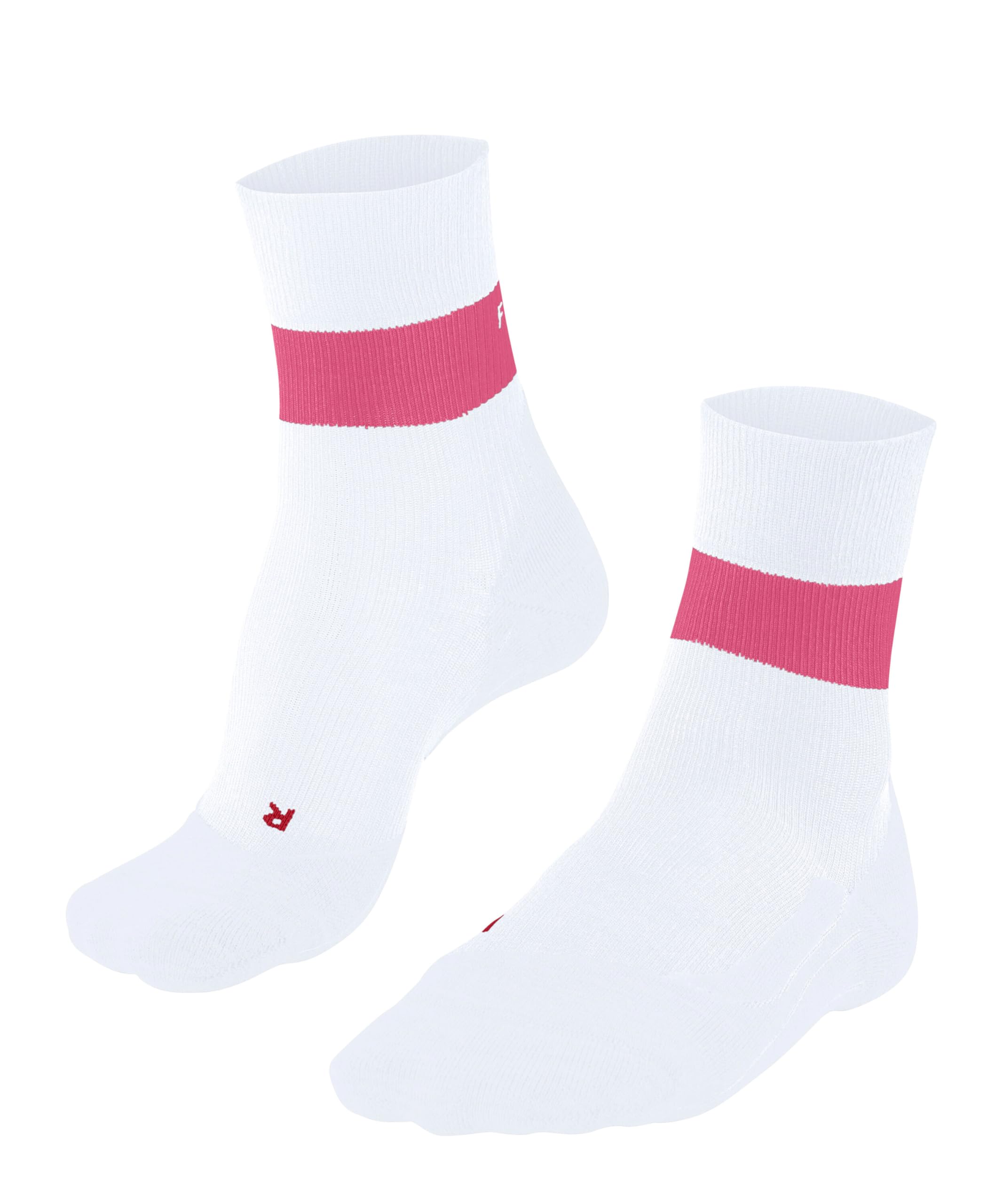 FALKE Women's RU Compression Stabilizing W So Lyocell Functional Yarn With Compression Running Socks 1 Pair, White 2005, 2.5-3.5