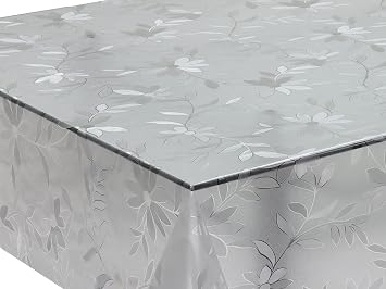 Rectangular Oilcloth Clear PVC Wipe Clean Tablecloth Table Protector Cover 140cm x 180cm 55x70
