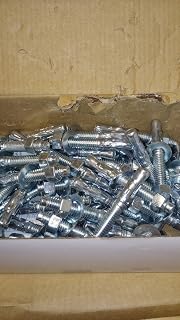 (50 Per Box) Galvanized Steel Wedge Anchors 3/8"x3" Chrome AT3830G