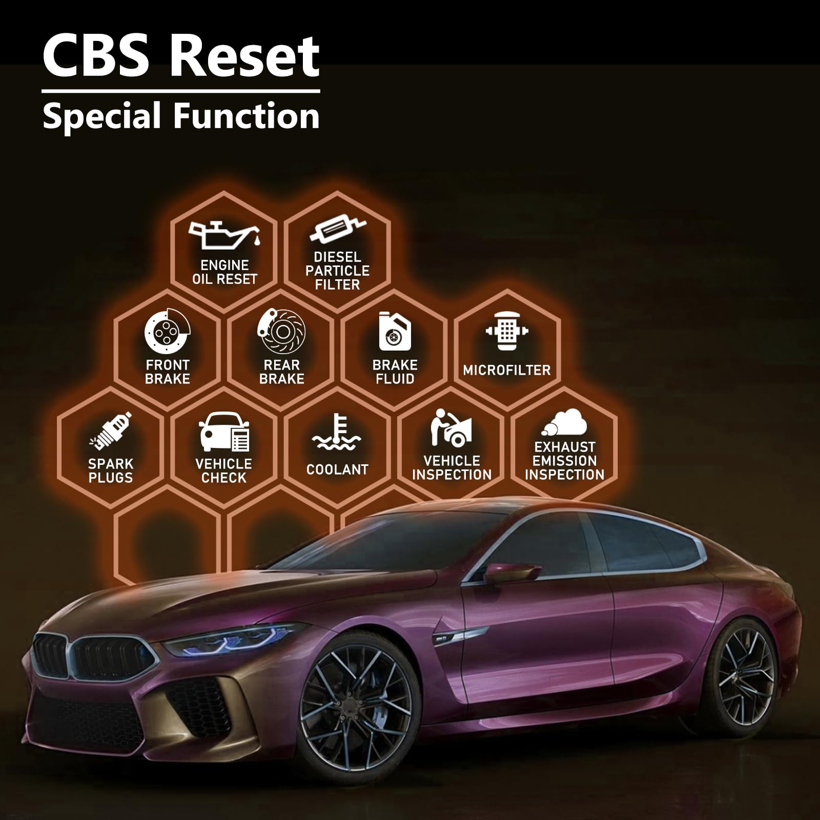 Creator C410 Lector de Códigos OBD2 para BMW y Mini Escáner de Diagnóstico Multi-Sistema (ABS, SRS, EPB, DPF) Reset de Aceite y Registro de Batería Herramienta de Diagnóstico OBDII Completa