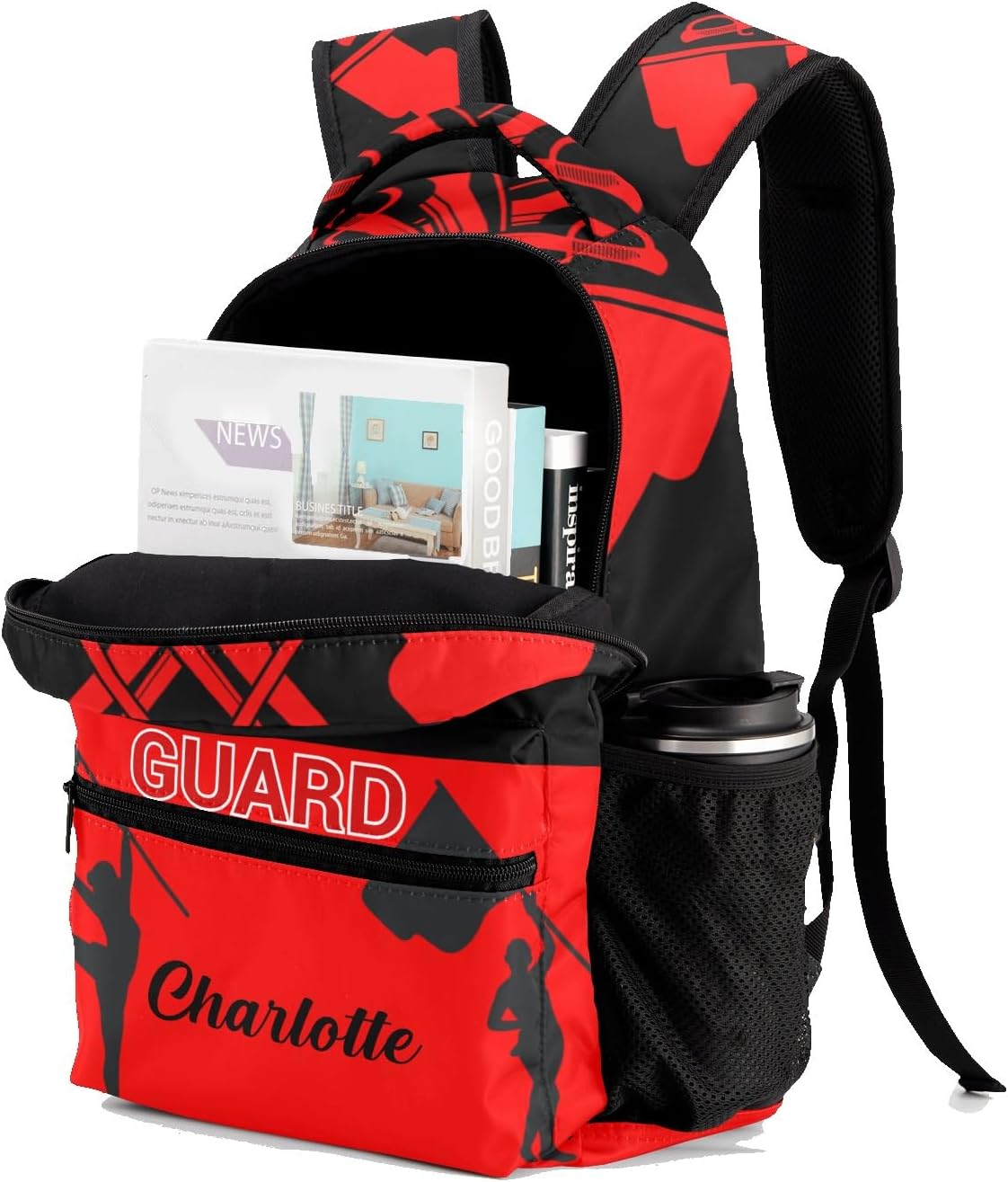 Custom Color Guard Bag Backpack with Name Personalized Color Guard Team Backpack