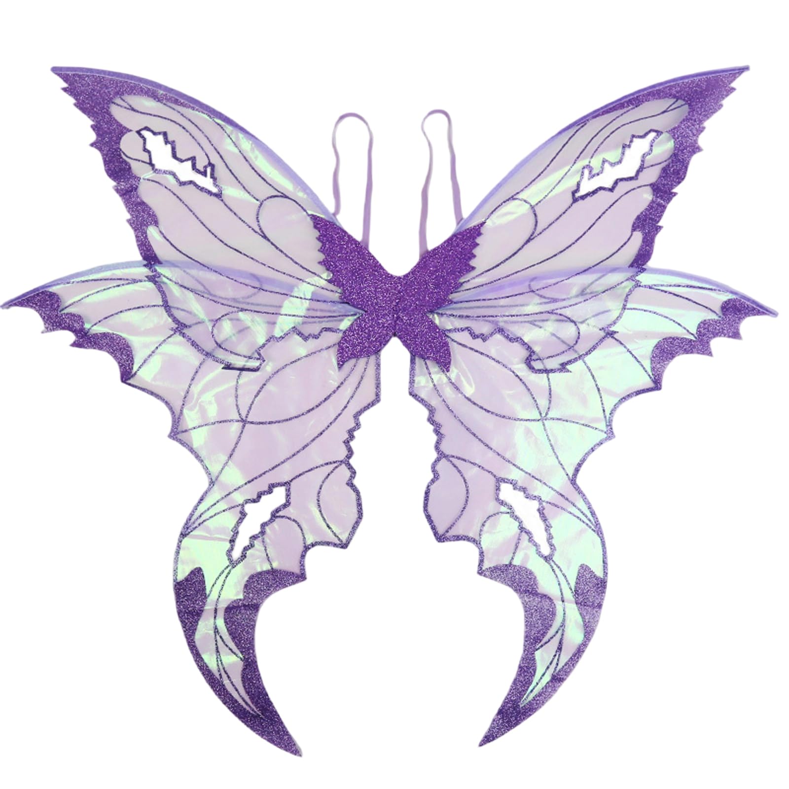 Fairy Wings for Adults Women Sparkling Sheer Butterfly Wing (Purple, M)