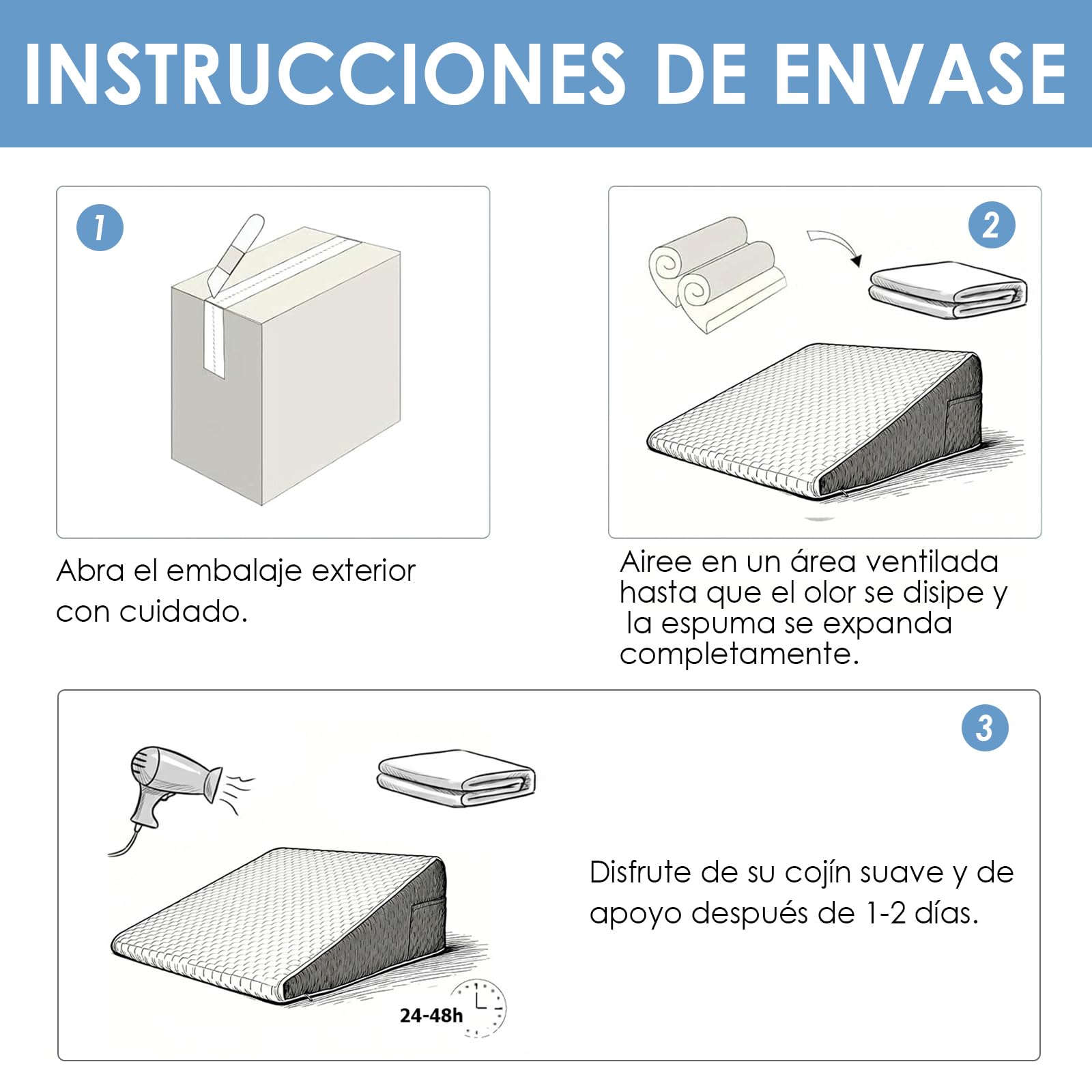 Cuña Antireflujo Adulto, Cojin Lectura Cama, Almohada Cuña, Soporte para La Espalda y Elevador de Piernas con Forma Triangular, para Cama y Sofá