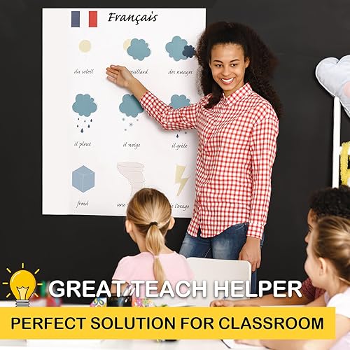 Miniatura 6 de Almohadilla de caballete adhesivo, 25 x 30 pulgadas, notas adhesivas grandes para pared, papel de caballete súper adhesivo, papel autoadhesivo para