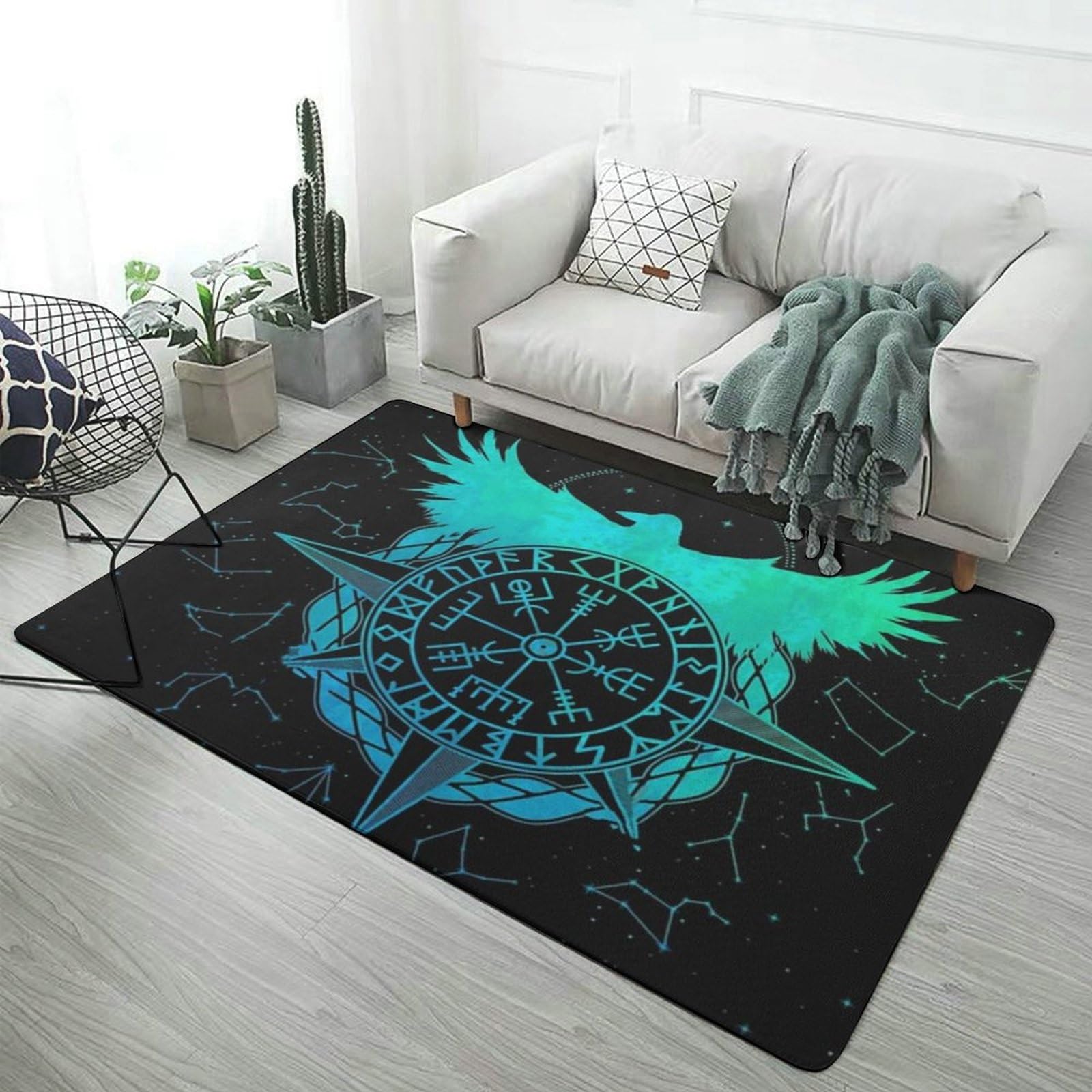 Tapis de yoga antidérapant flanelle salon protection parquet 3D