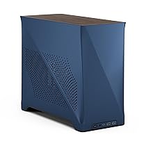 Fractal Design Era 2 ITX PC Case in Midnight Blue – Alluminio anodizzato elegante, piano in noce massiccio, supporta GPU a 3 slot, cavo riser PCIe 4.0 incluso