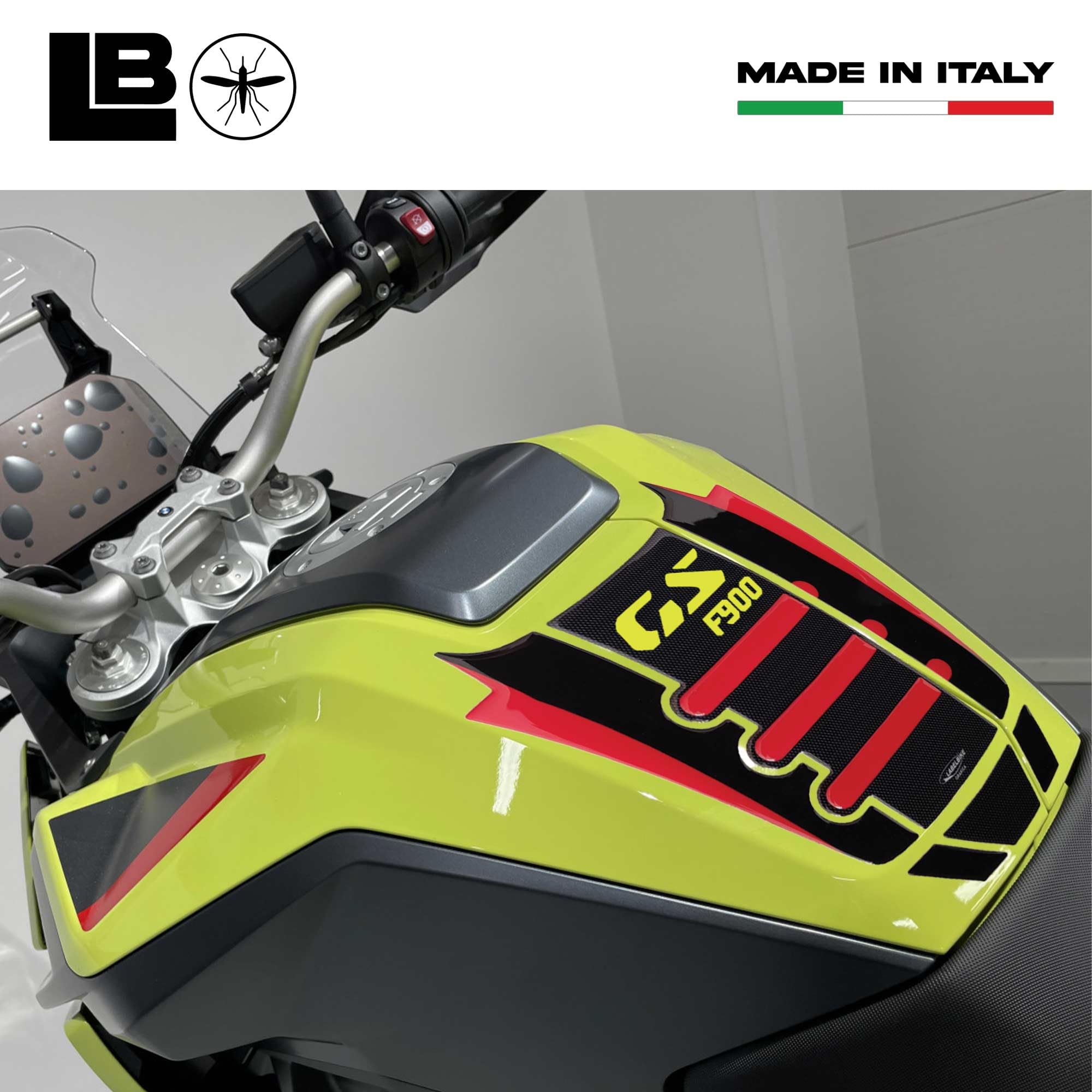 BIKE-label Tankpad 3D Aufkleber für Motorrad Tanks Aluminium 501743VA