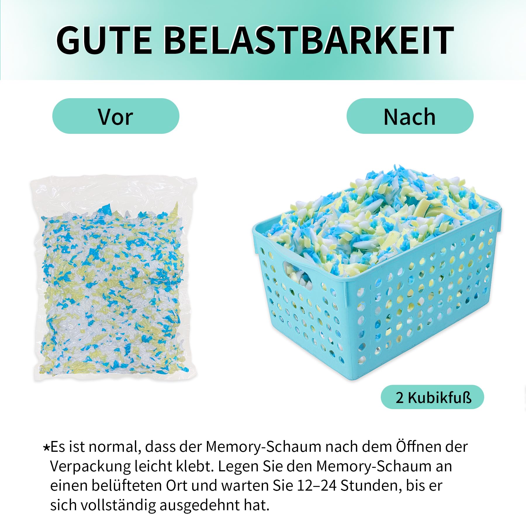 6.6kg Memory Foam-Füllung für Sitzsäcke, Hinzufügen von Gelpartikeln, gemütlich und weich, ideal zum Füllen von Sitzsäcken für Kinder, Kissen, Hundebetten, Sofakissen