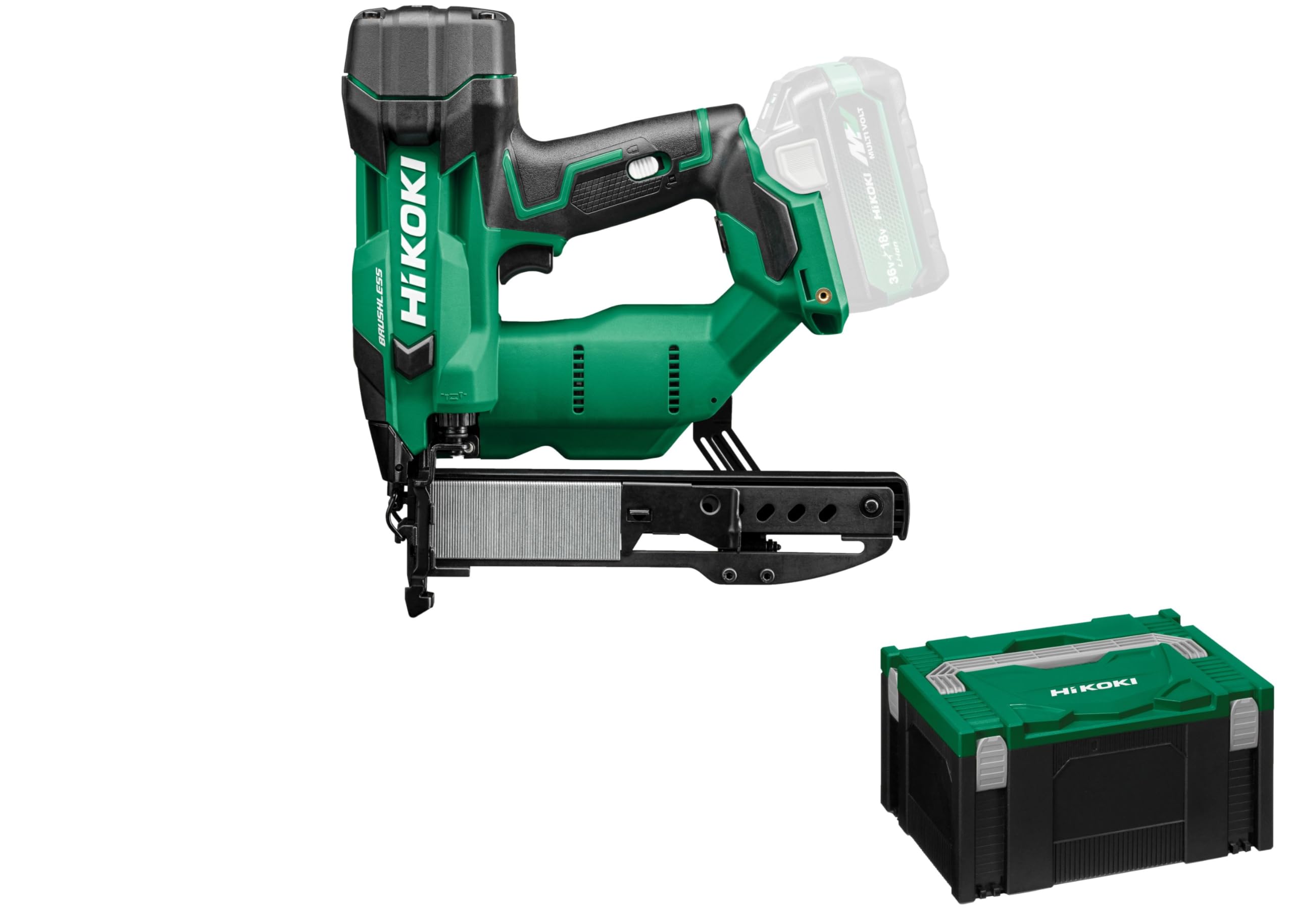 HiKOKI N1804DAW6Z 18V Cordless brushless 40 mm Narrow Crown Stapler, Body only in case