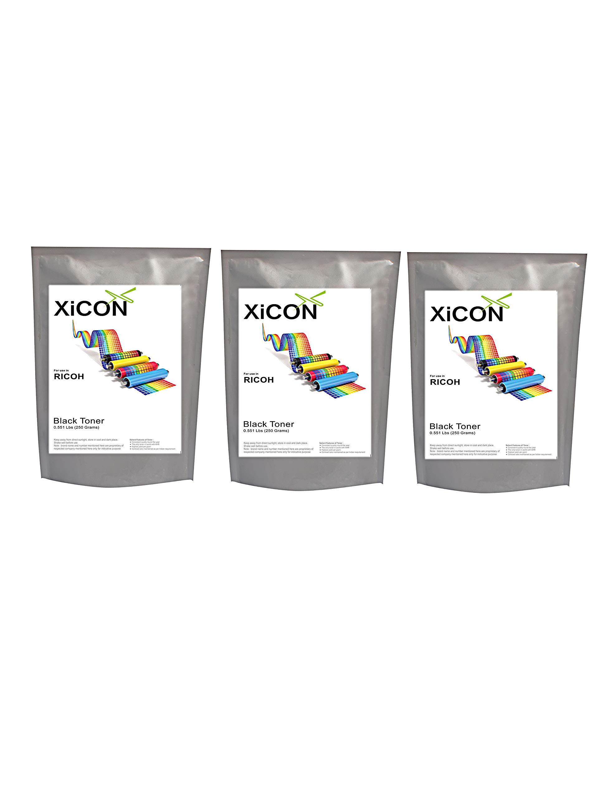 Anant Imaging Private Limited Xicon Black Toner Powder for use in Ricoh - 250g (Pack of 3)