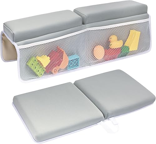 Juego de rodilleras y codos de baño para bebé, 26 pulgadas extra largas y 2.4 pulgadas de grosor, almohadilla de rodillas de secado rápido para