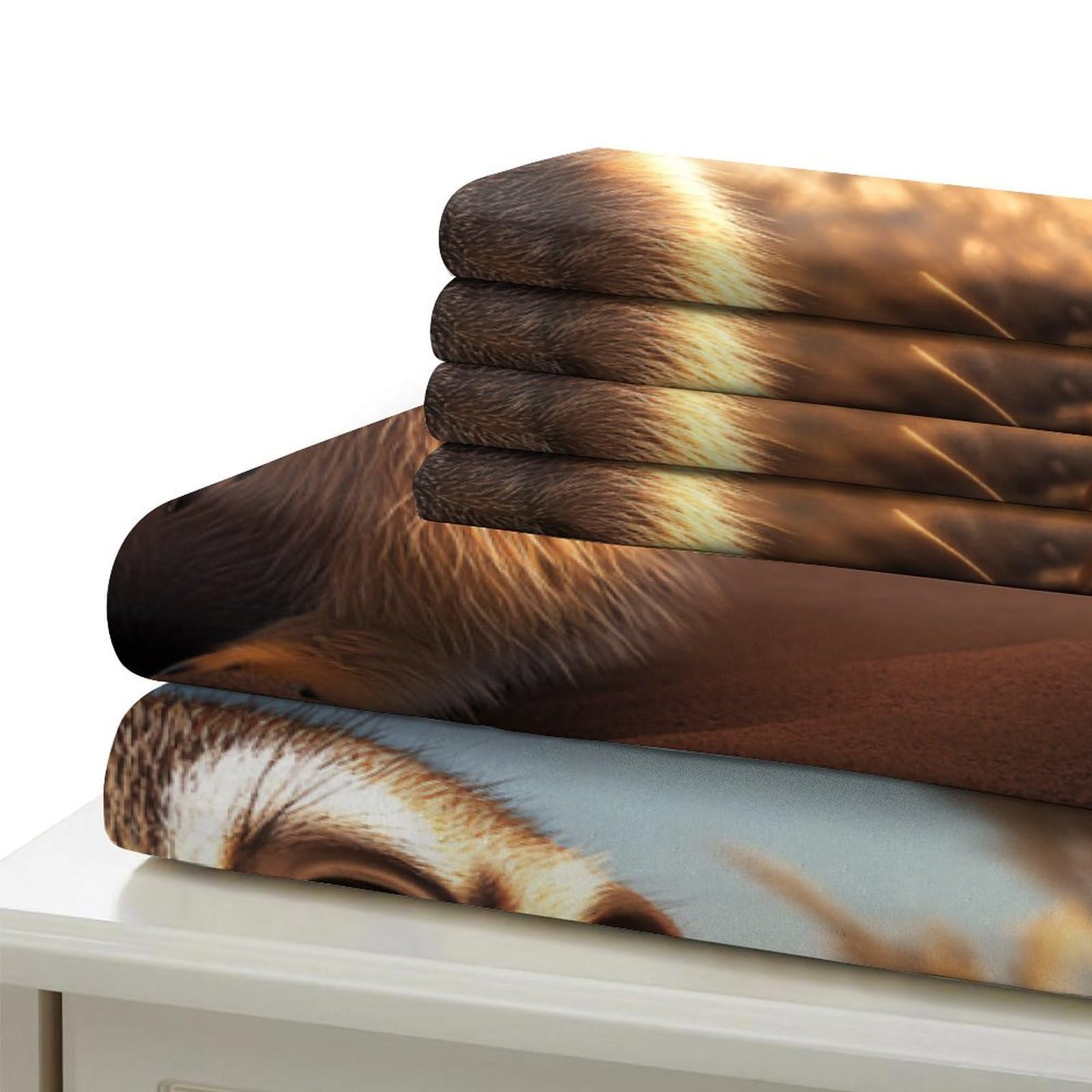 Suricato carino 3D Stampa Coperta Letto 3pz Microfibra Resistente Fumetto digitale Coperteletto 2 federe Traspirante Arredo Camera Adulti Super king（260x220cm）