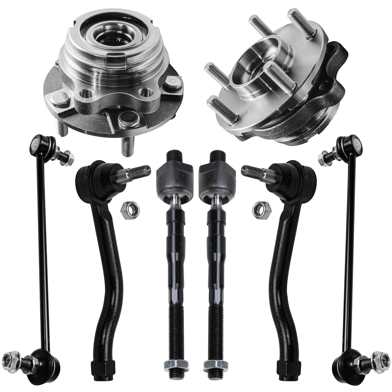 Detroit Axle - 2.5L Front Wheel Bearing Hubs kit for 07-12 Nissan Altima