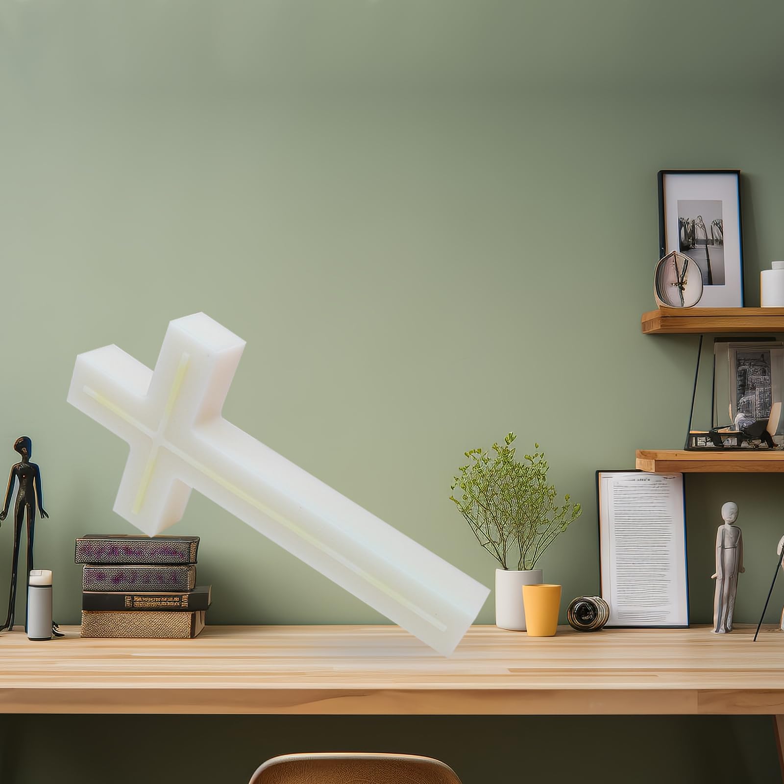 Silikonform für Kerzen, 33 cm, super großes Kreuz, Silikonform, 3D-Kreuzkerzenherstellung, große Harzgussform für Kerzen, Wachs, Schokolade, Anhänger, Kunstharz, Handwerk