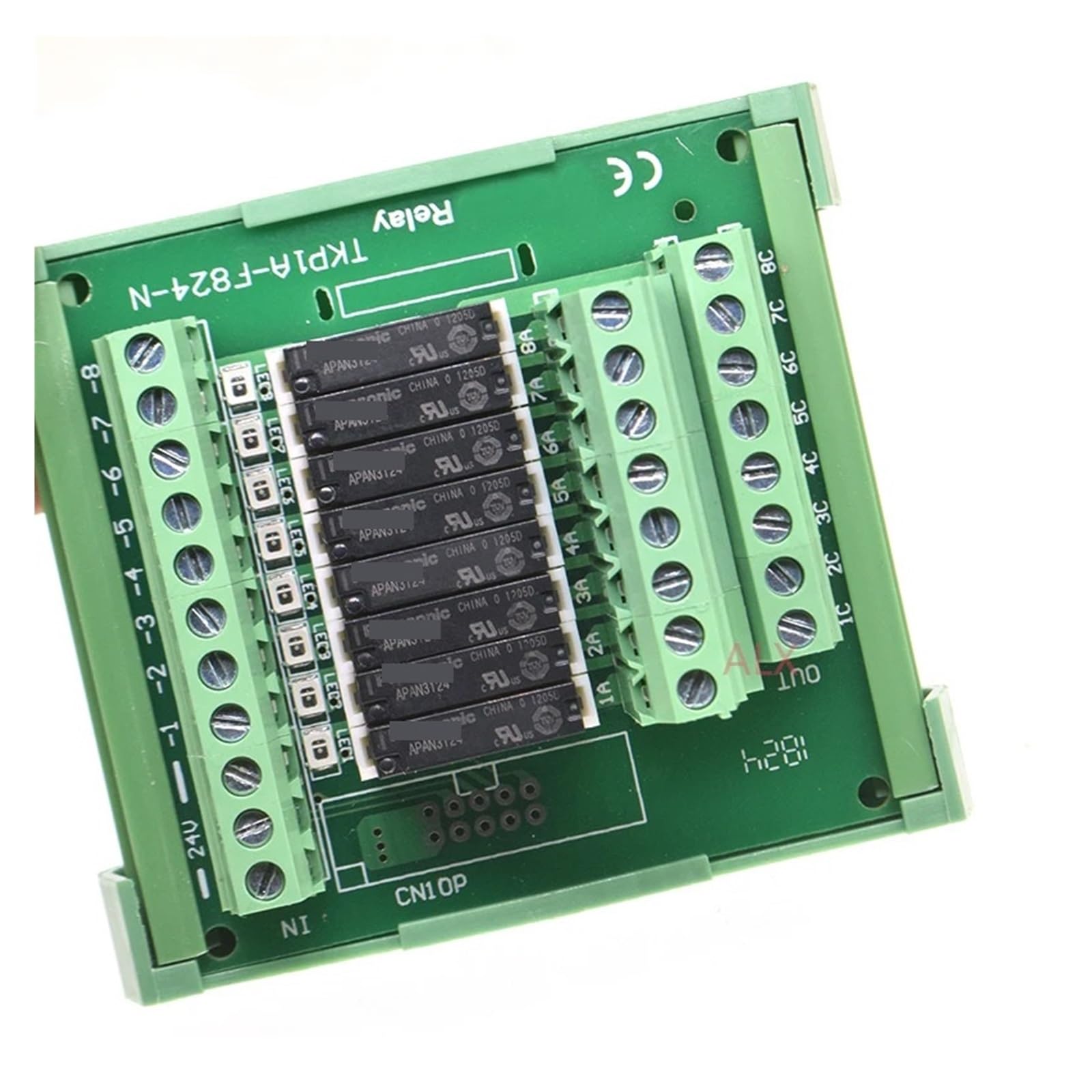 Module Relais 8 Canaux 5A Commutation de Puissance PLC Rail DIN C45 DC24V