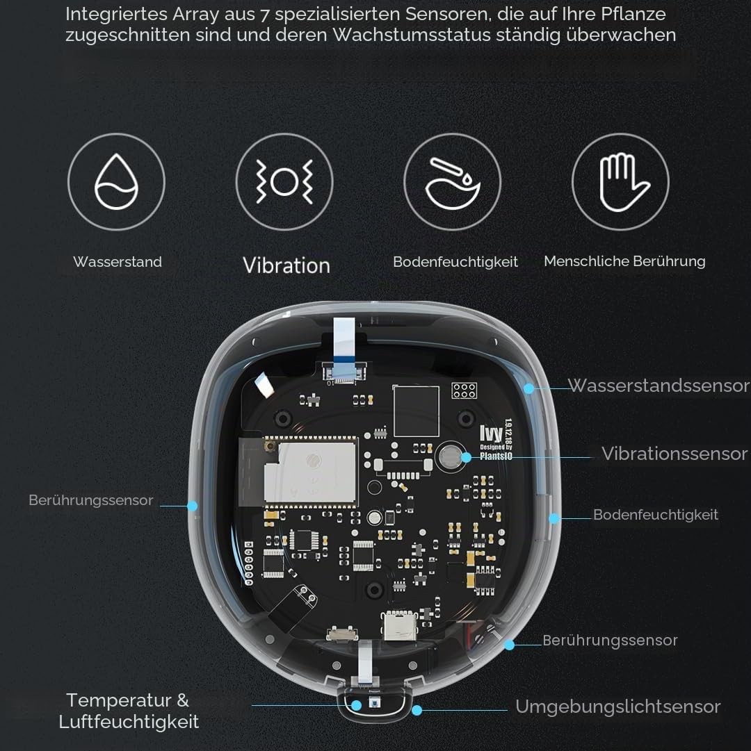 Niedlicher Intelligenter Blumentopf, Interaktiver Blumentopf, Multifunktional, Intelligent, 10 cm Pflanzt?pfe F¨¹r Den Innenbereich, Geschenk, F¨¹r Sukkulenten und Andere (wei?)