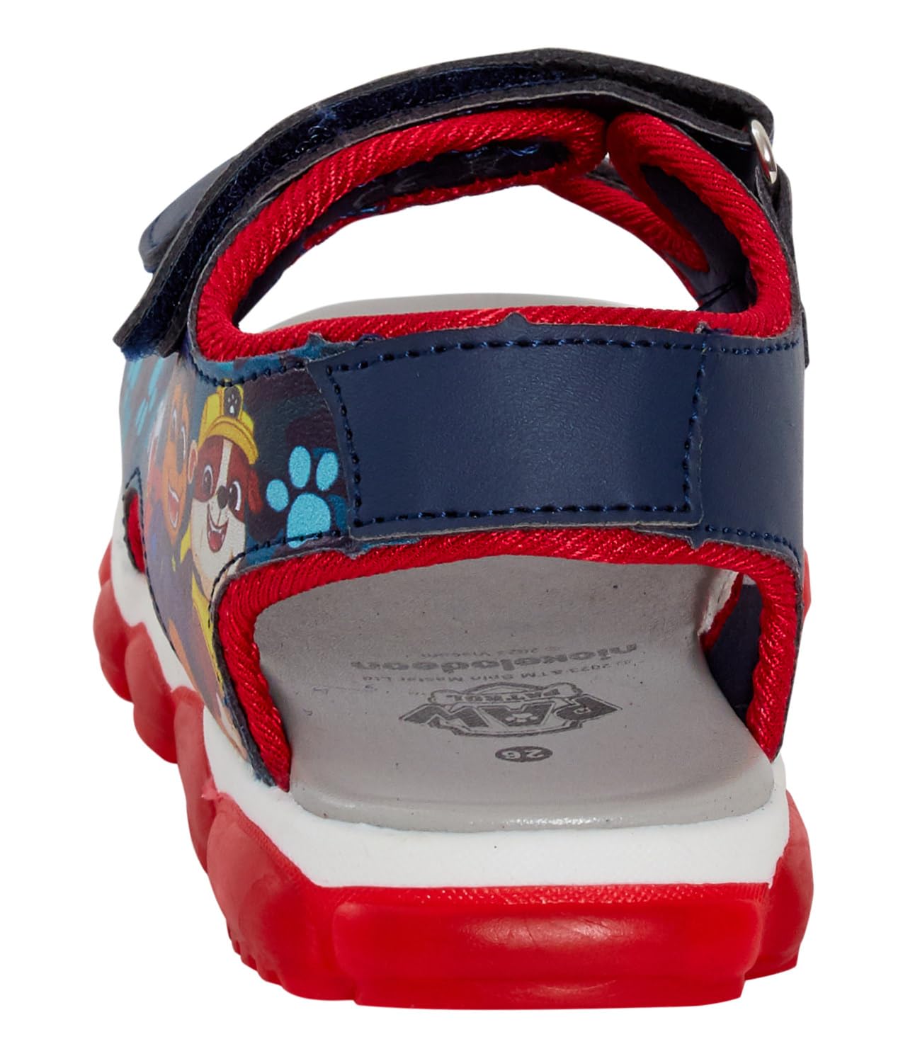 Paw Patrol Sandalias deportivas iluminadas para niños, con puntera abierta, fáciles de sujetar, zapatos de verano para niños