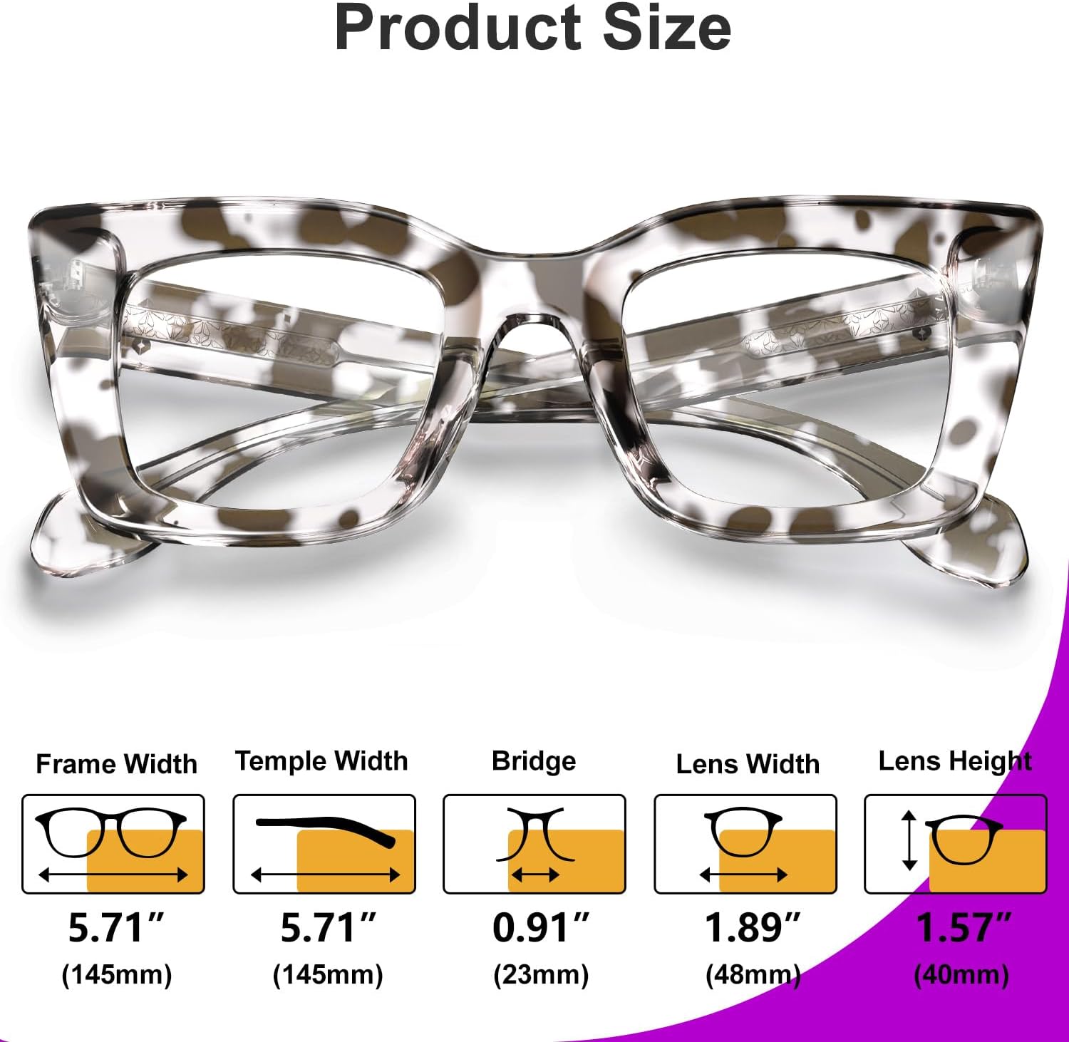 VISOONE Cat Eye Blue Light Blocking Glasses TR90 Anti-glare Women Calida - Image 9