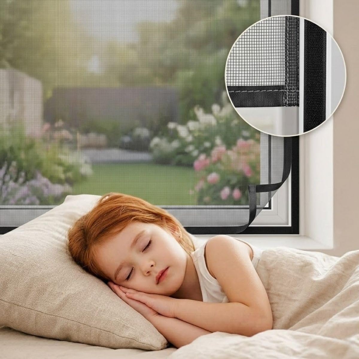 Selbstklebendes Fliegengitters Fenster Mit Klettband, Insektenschutzgitter Aus Reißfestem Fiberglas, Individuell Kürzbares Fliegennetz, Mückennetz Für Schlafzimmer Und Küche