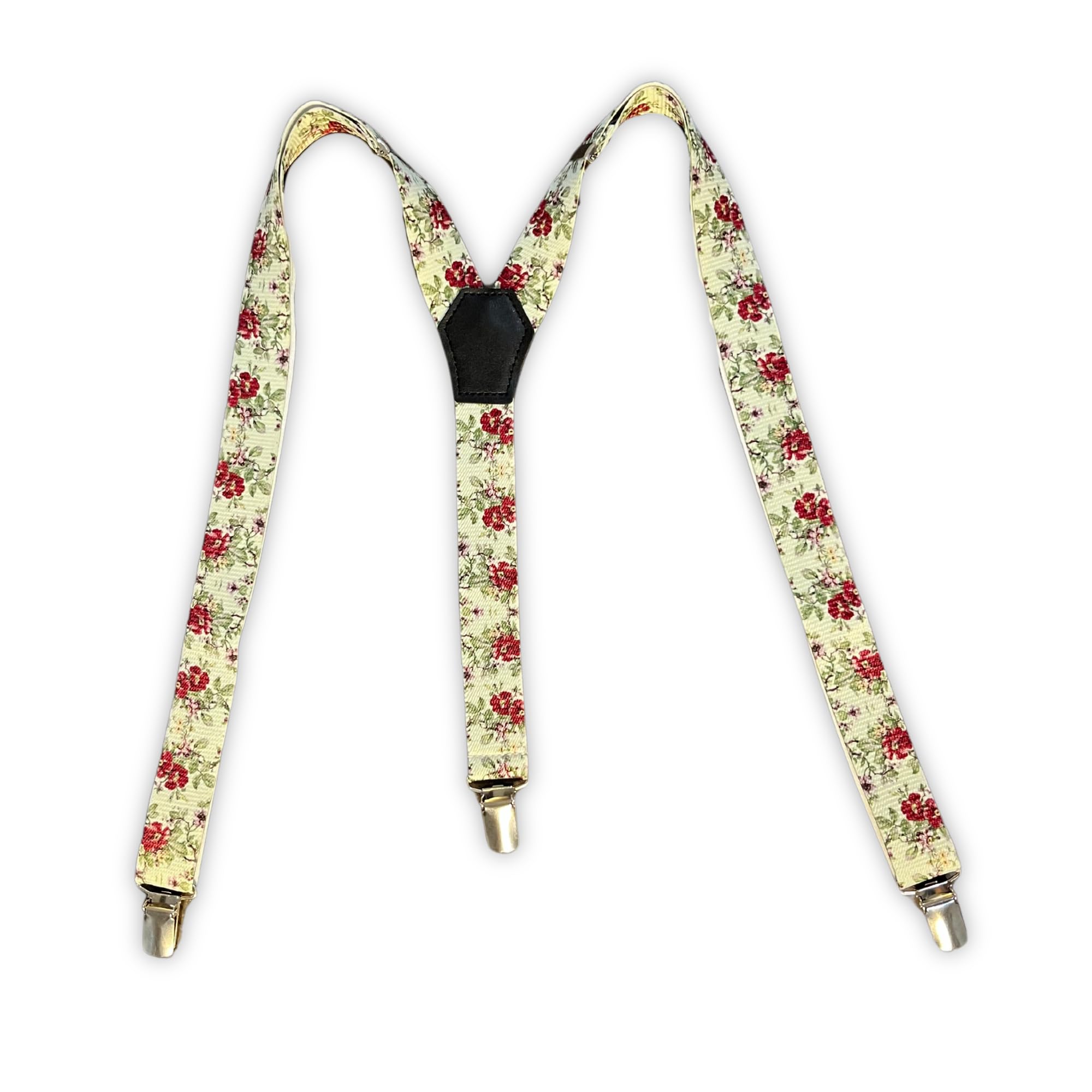 Womens Suspenders – Y Back Style – 1" Width - Comfortably Adjustable Elastic Straps and Metal Clips